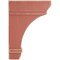 Ekena Millwork 2 1/4"W x 5"D x 7"H Stockport Wood Vintage Decor Bracket, Salvage Red BKTWD02X05X07STRD - alternate 3
